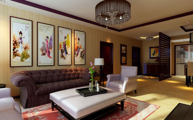 客厅图片来自百家装饰小李在蓝天佳苑现代中式的分享