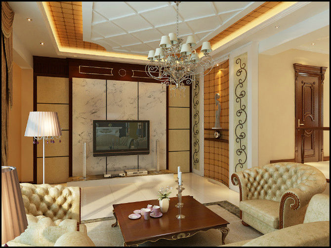 美式 三居 客厅图片来自实创装饰上海公司在三居美式装修的分享