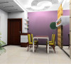 客厅沙发背景墙以紫色纹理壁纸为底，用简单地几何线条做衬托，配以画框做点缀，将顶面与地面完美结合。阳光从窗外洒入，让室内空间更加通透敞亮。