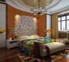 主卧：床头造型的设计使空间更显温馨。