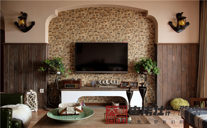 客厅图片来自大墅尚品-由伟壮设计在『慵懒情调』-美式做旧风格的分享