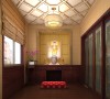 佛堂，业主信佛教黄教，所以设有专门的一间室做佛堂。