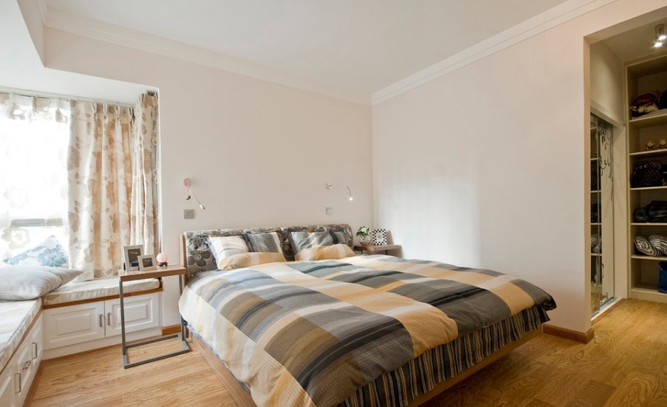 卧室图片来自家装大管家在130平简欧舒适3居 享受惬意生活的分享