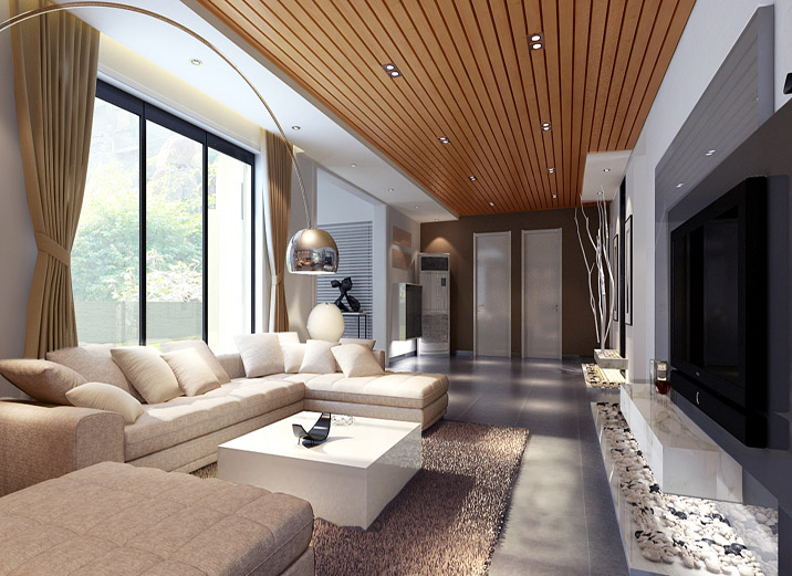 极简风格 休闲别墅 高品质生活 客厅图片来自上海实创-装修设计效果图在61万打造极简风格休闲别墅的分享