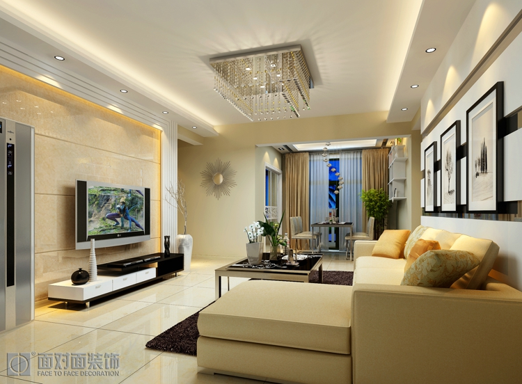 一号家居网 现代简约 三居 客厅图片来自武汉一号家居在锦绣龙城   三房现代简约风格的分享