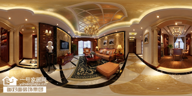 欧式 古典 一号家居网 三房 客厅图片来自武汉一号家居在招商雍华府   三房欧式古典风格的分享