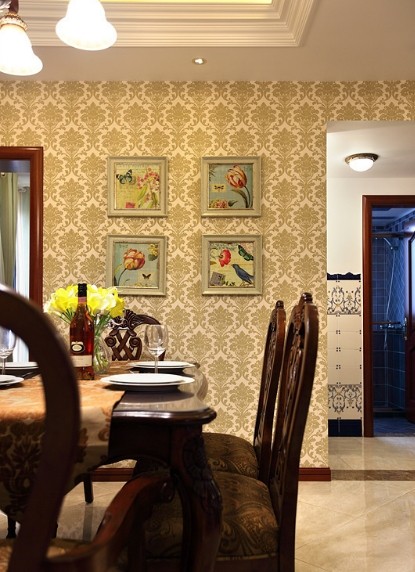餐厅图片来自家装大管家在110平现代美式风 温暖三口之家的分享