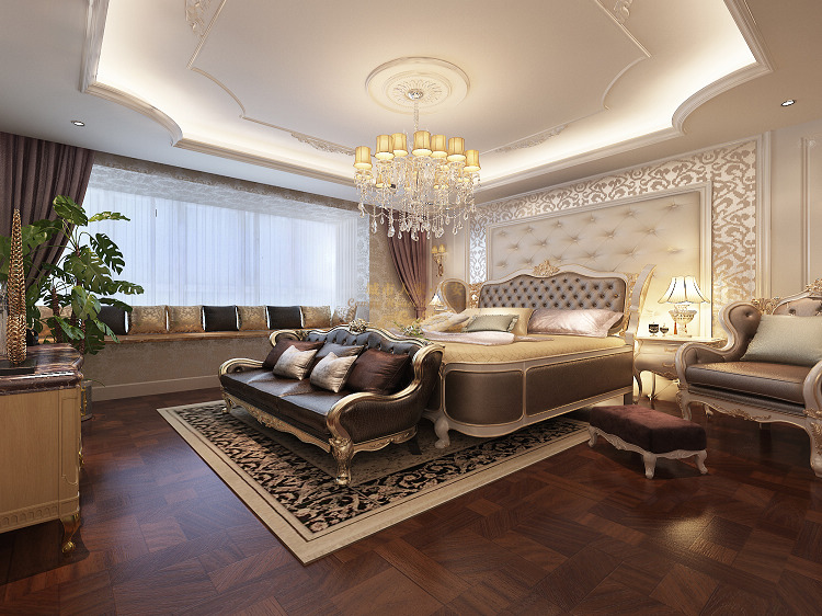 欧式 古典 维多利亚 巴洛克 大户型 高端设计 卧室图片来自西安城市人家装饰王凯在欧式古典设计适与奢的完美融合的分享