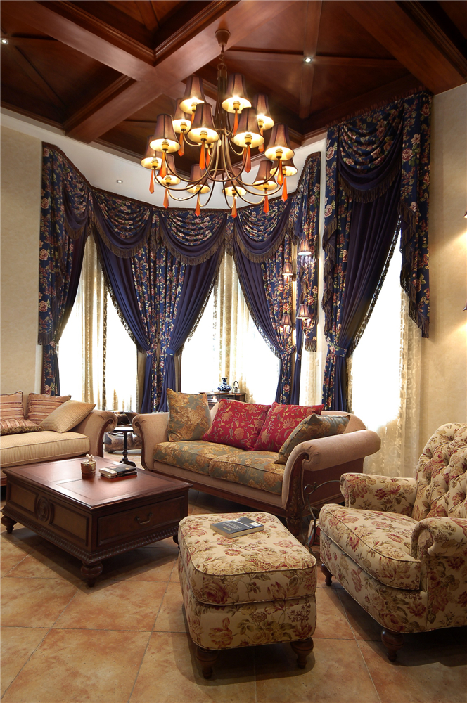 混搭 北欧 英伦风 复古 客厅图片来自铜雀装饰设计在水云间某客户别墅的分享