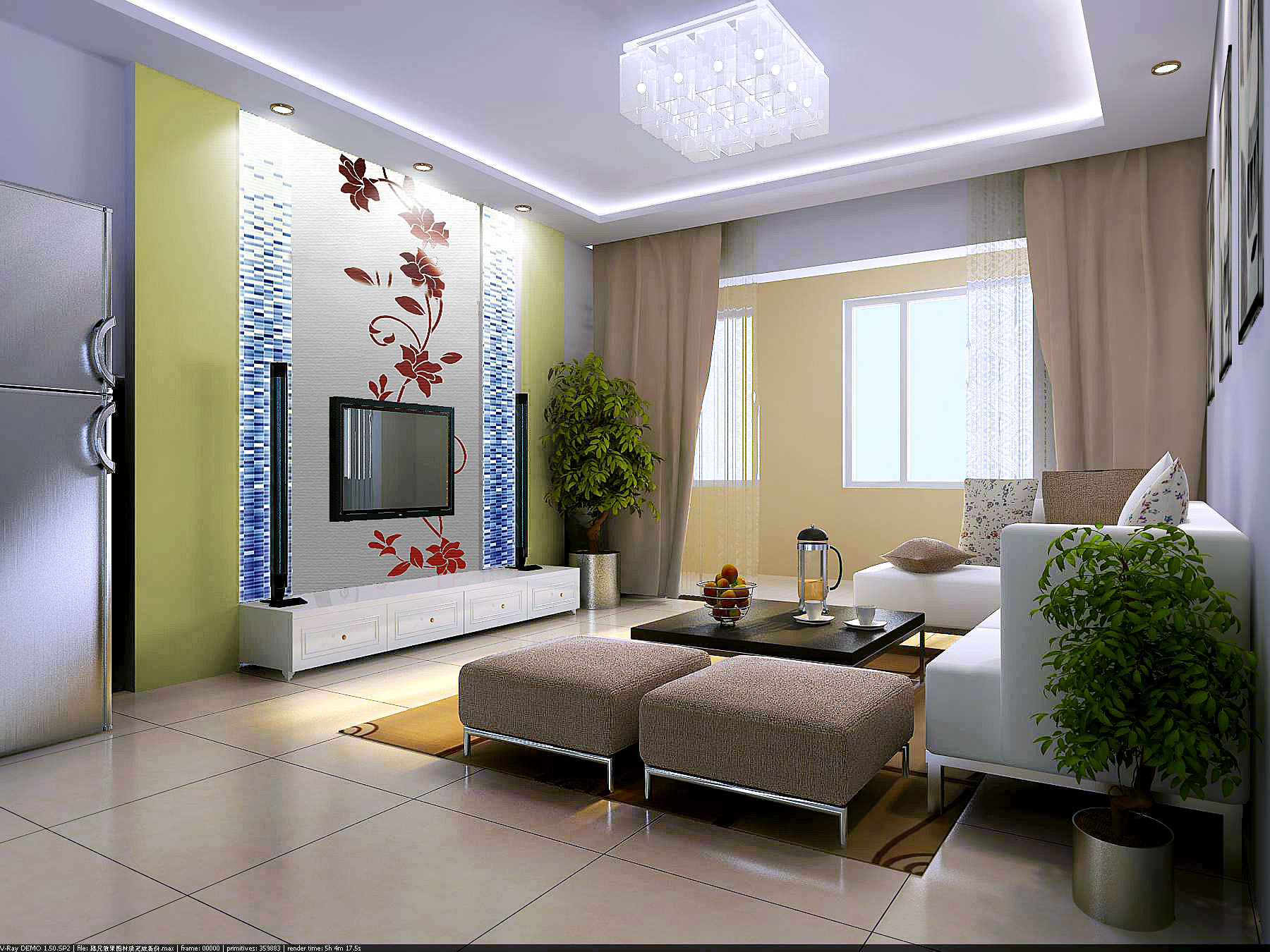 客厅图片来自今朝装饰——李胜晓在上海建筑的分享