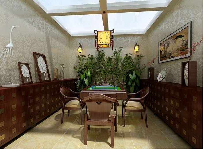 别墅 中式 西斯莱公馆 小资 80后 白领 餐厅图片来自实创装饰百灵在西斯莱公馆楼451㎡中式风格的分享