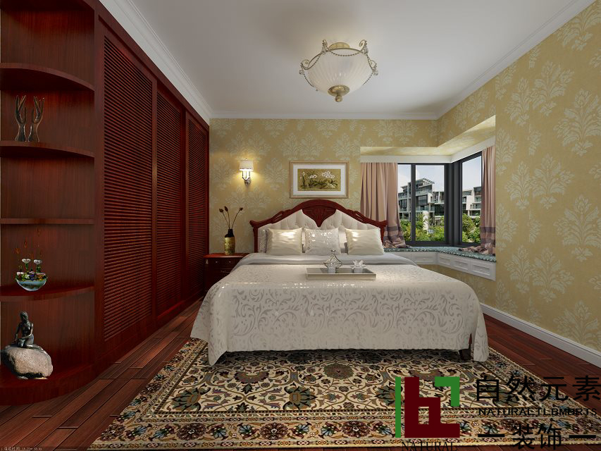 俊景豪园 自然元素装 欧美风情 马晓丹 卧室图片来自自然元素装饰马晓丹在俊景豪园的分享