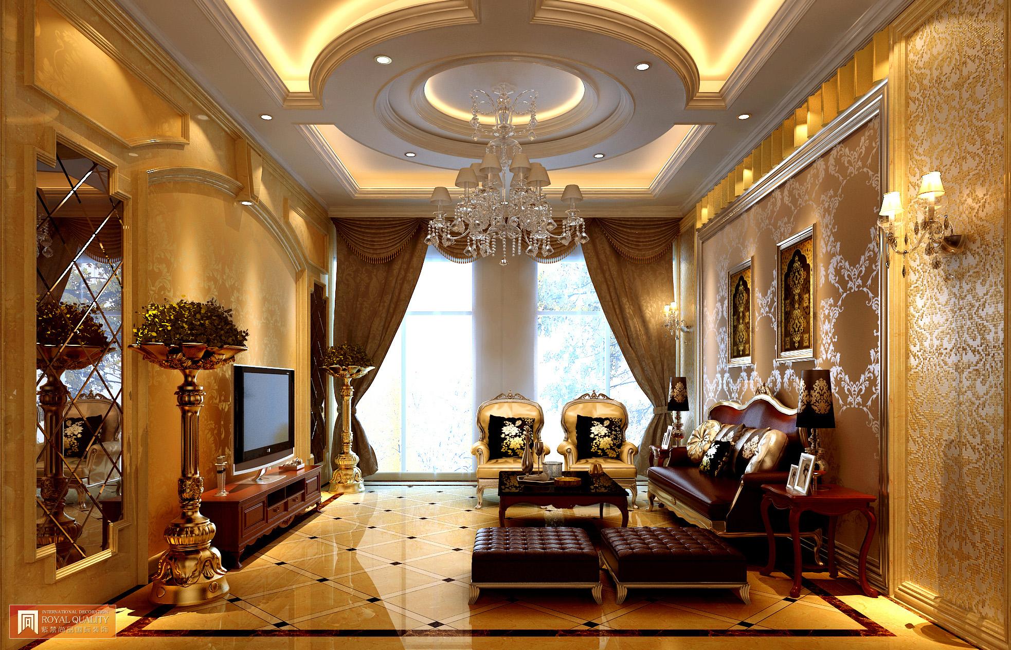 欧式 别墅 客厅图片来自北京装修设计o在欧式风格装修效果的分享