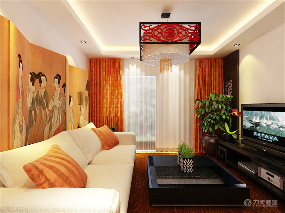 二居 中式 客厅图片来自阳光放扉er在紫竹华庭-90.00㎡-新中式风格的分享