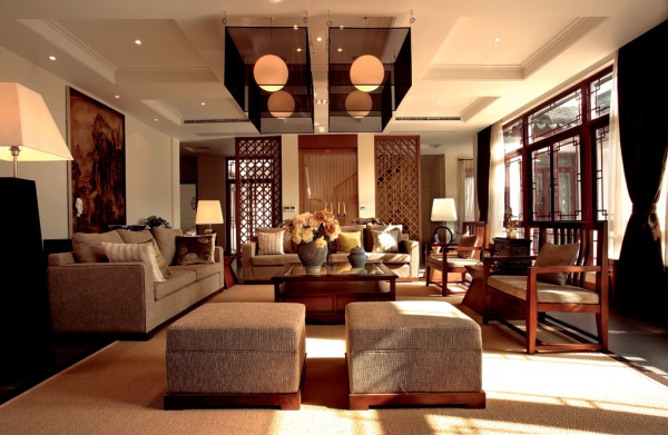 客厅图片来自香港古兰装饰-成都在中式中的现代风的分享