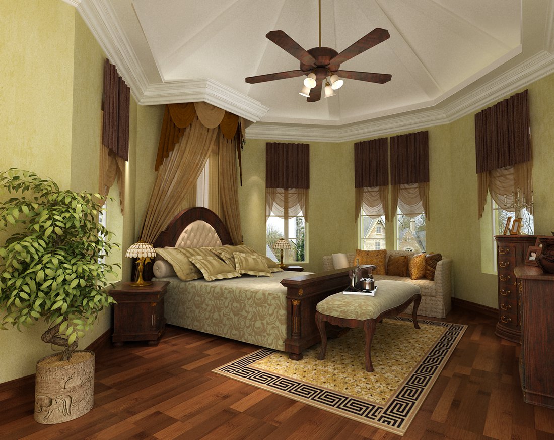 卧室 卧室图片来自北京别墅装修案例在美式乡村温馨展示的分享
