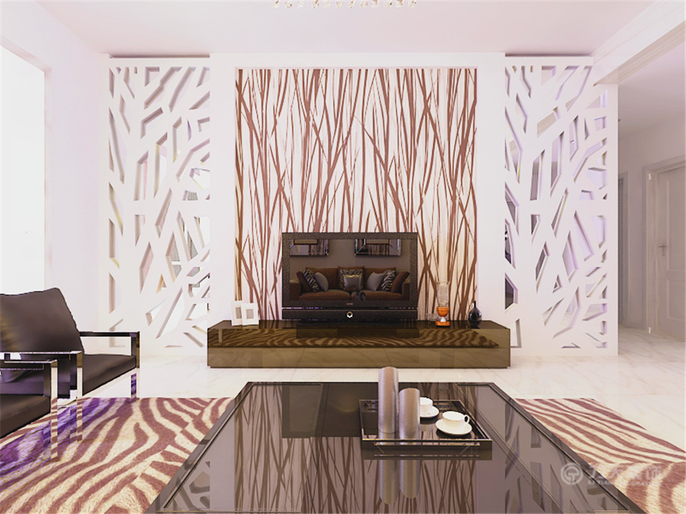简约 现代 三居 80后 小资 收纳 白领 客厅图片来自阳光力天装饰在紫竹华庭-140.00㎡-现代简约的分享