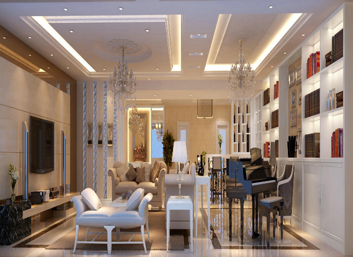 简约 欧式 五居 客厅图片来自实创装饰上海公司在25万打造194平简欧装修的分享