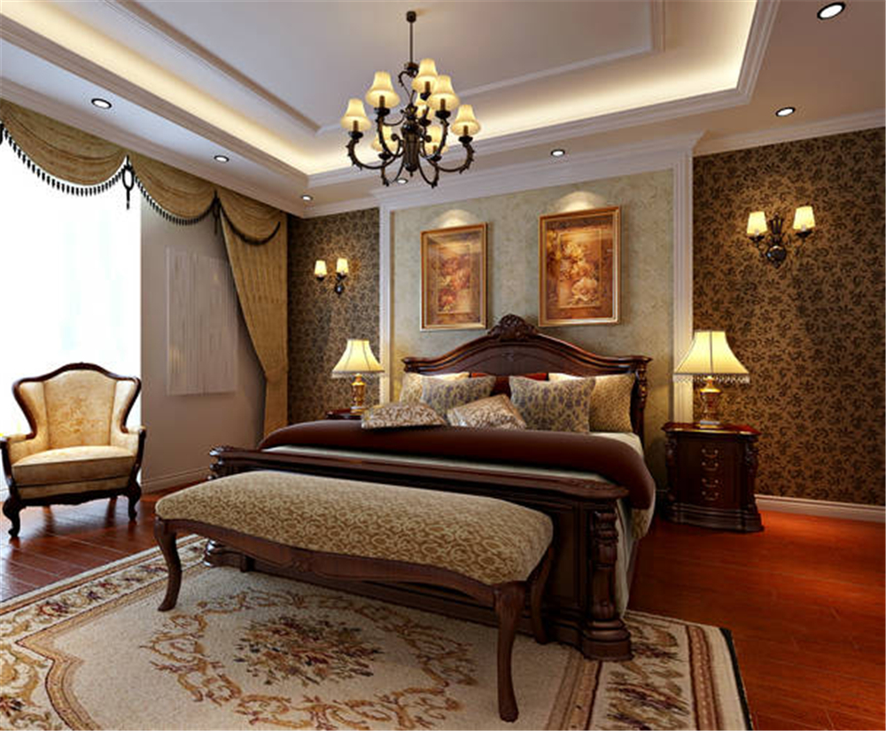 欧式 别墅 企业家 卧室图片来自上海实创-装修设计效果图在企业家的欧式别墅设计的分享