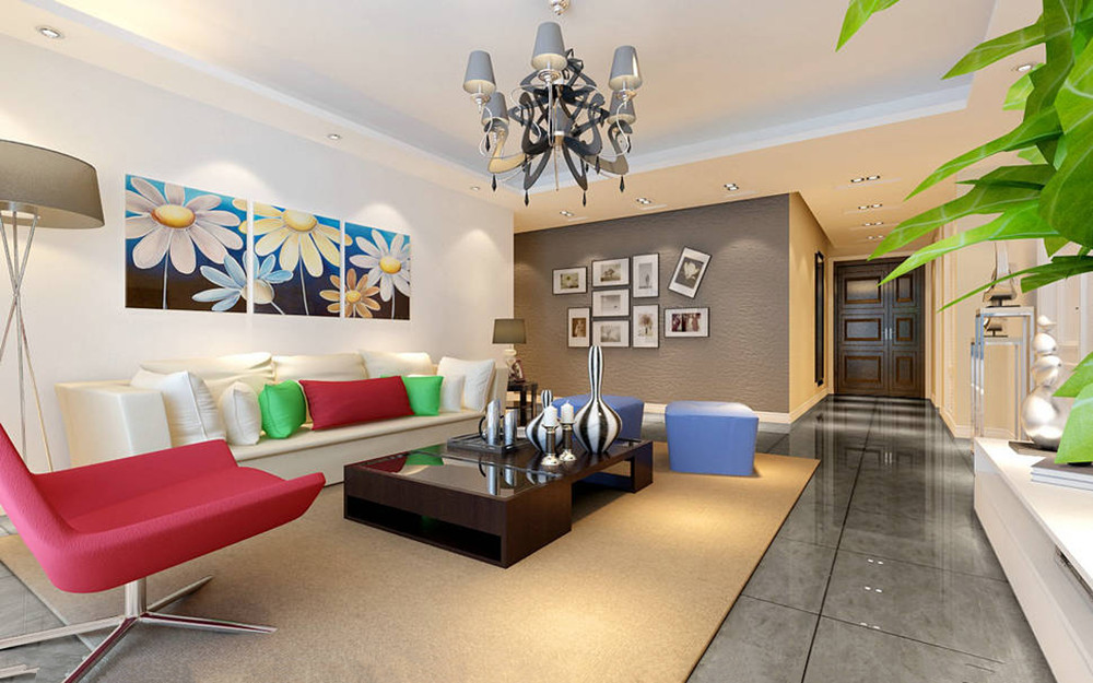 简约 三居 80后 客厅图片来自实创装饰上海公司在19万打造三居室现代简约风格装修的分享