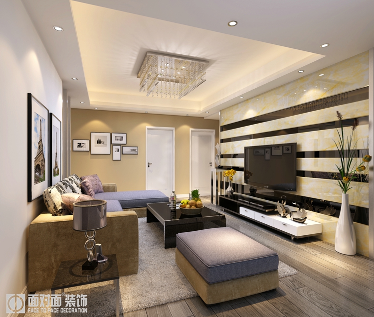 一号家居网 现代简约 三居 客厅图片来自武汉一号家居在曙光星城   90平米现代简约风格的分享