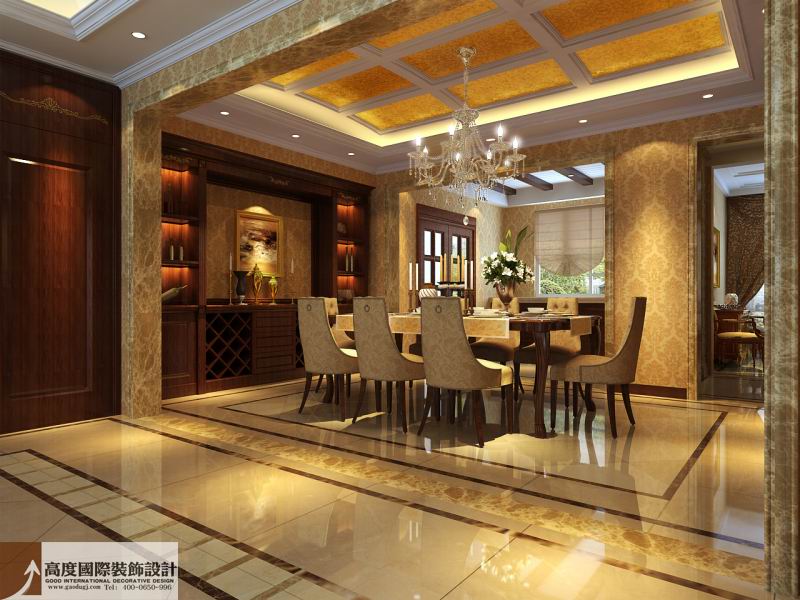 欧式 奢华 跃层 公寓 餐厅图片来自北京高度国际装饰设计在花盛香醍欧式奢华公寓的分享
