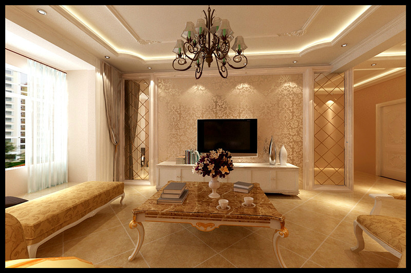 欧式 三居 白领 收纳 80后 小资 客厅图片来自武汉实创装饰在星悦城欧式怡情三居的分享