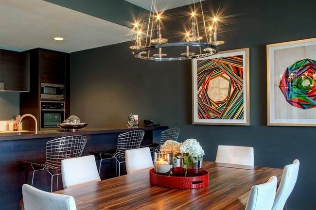 现代 混搭 小资 三居 餐厅图片来自合建装饰李鑫在大胆搭配色彩的丰富优雅两居室的分享