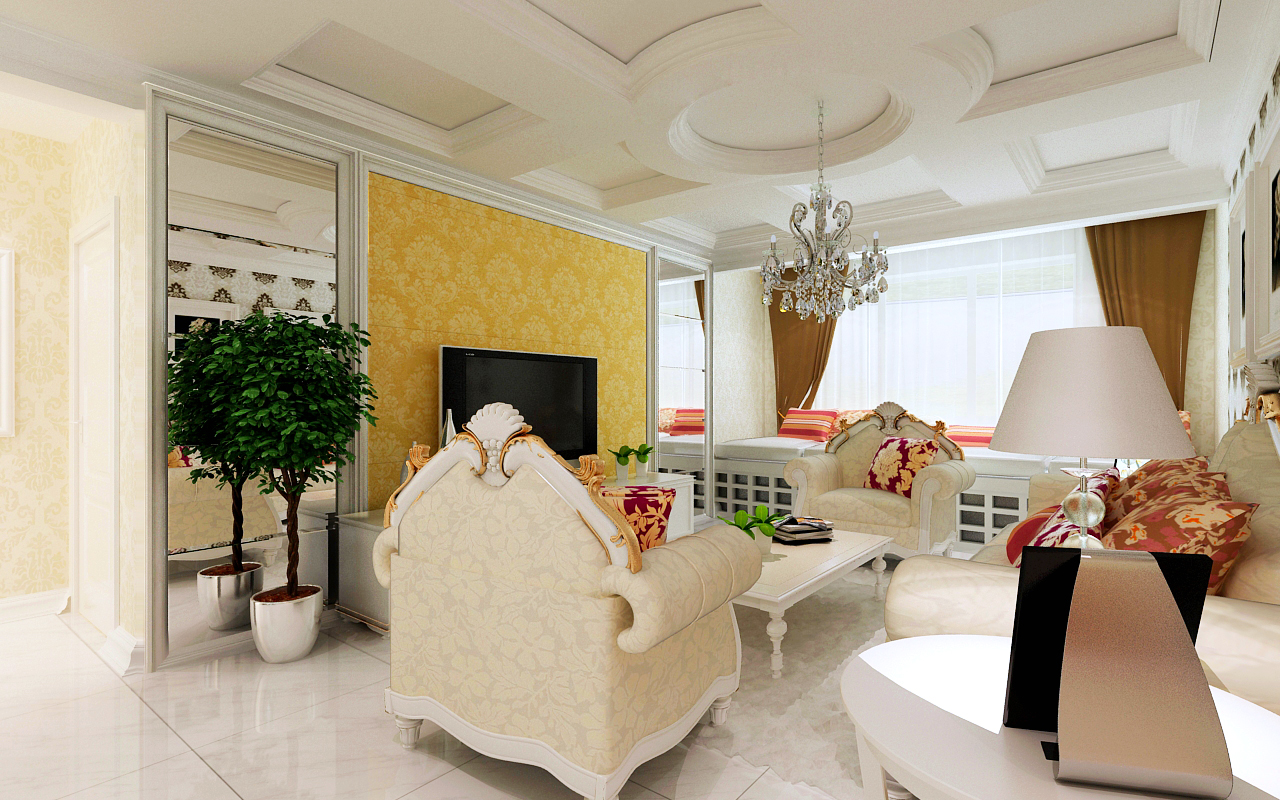 新欧式 客厅图片来自多啦A梦的百宝袋在华发岭南荟~~158平的分享