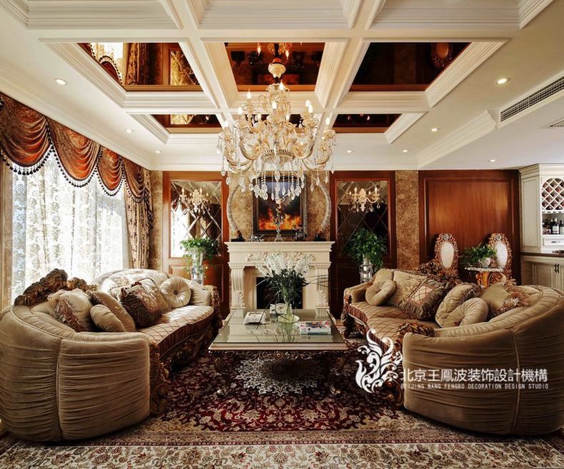 别墅设计 欧式风格 豪宅设计 复式设计 白领设计 客厅图片来自北京王凤波装饰设计机构在建筑庭园350平米欧式风格设计的分享