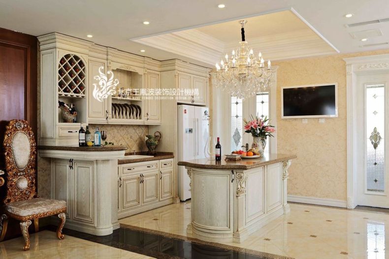 别墅设计 欧式风格 豪宅设计 复式设计 白领设计 厨房图片来自北京王凤波装饰设计机构在建筑庭园350平米欧式风格设计的分享