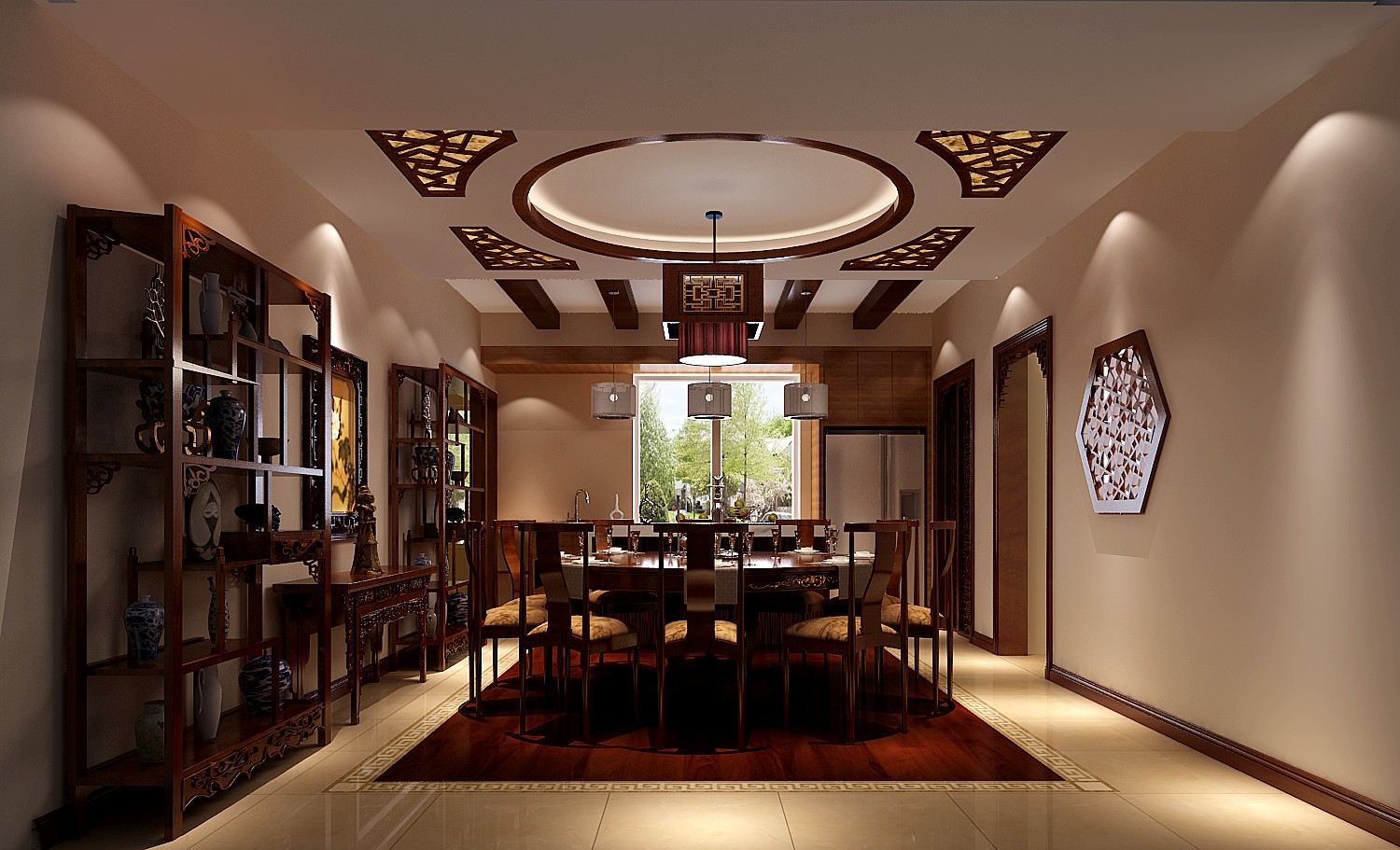 新中式 现代 三居 白领 清新 80后 餐厅图片来自北京高度国际装饰设计在东湖湾新中式风格引领时代潮流的分享