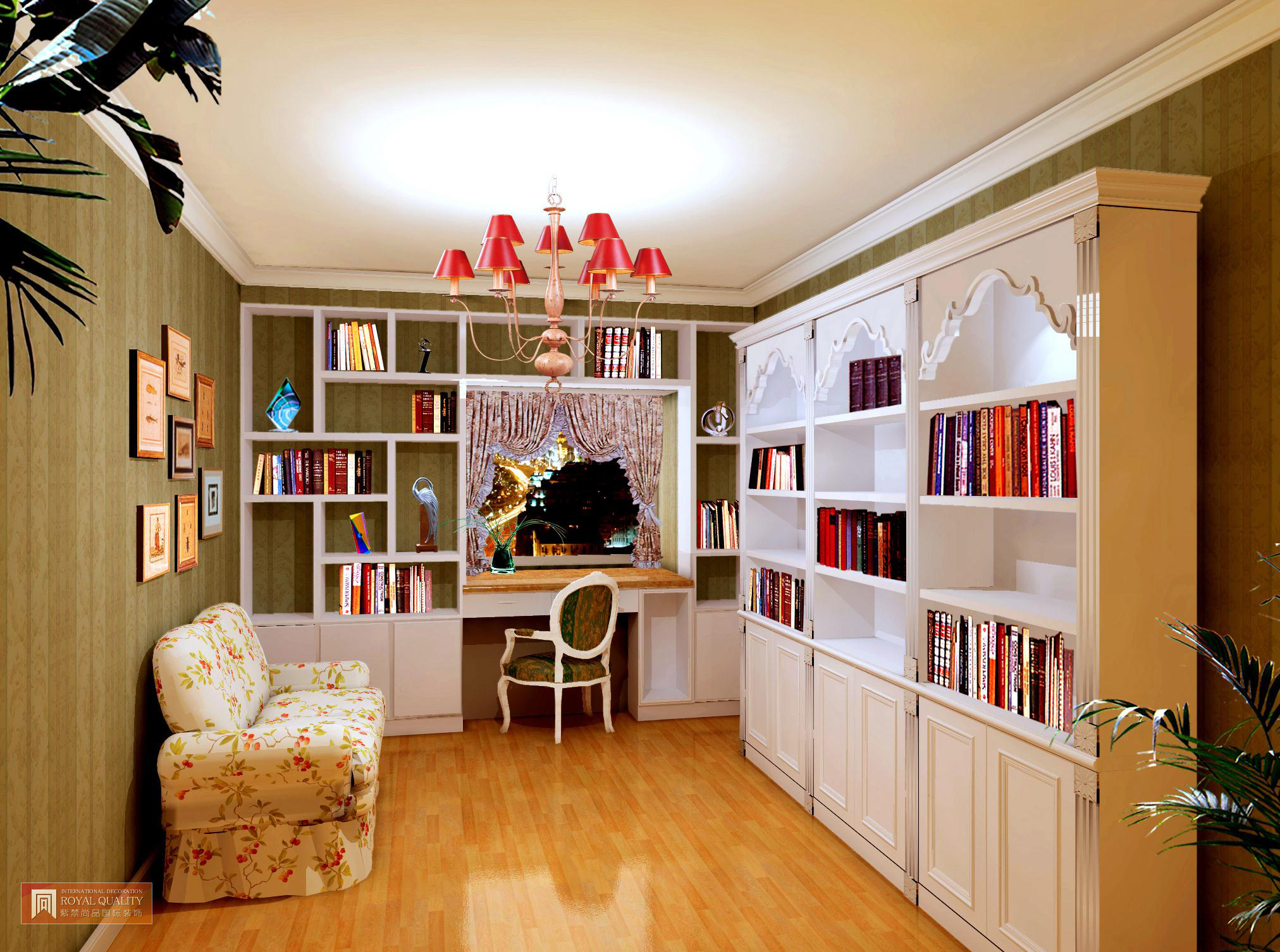 简约 欧式 三居 简欧风格 书房图片来自北京装修设计o在139平米经典又温馨的简欧风格的分享