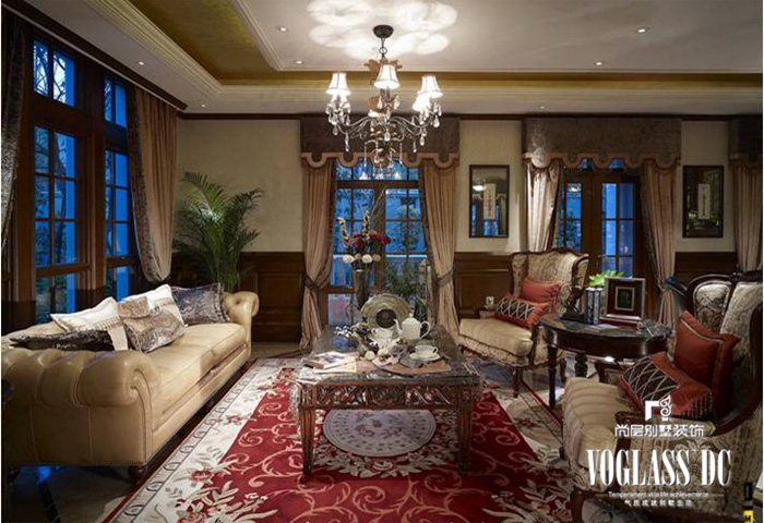 别墅 欧式 客厅 卧室 卫生间 客厅图片来自北京别墅装修案例在简欧风格的分享