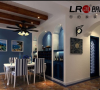 餐厅蓝色背景墙，简单美好，还有餐桌边细心浪漫的酒柜，格调就这样淡淡的散发出来了。
