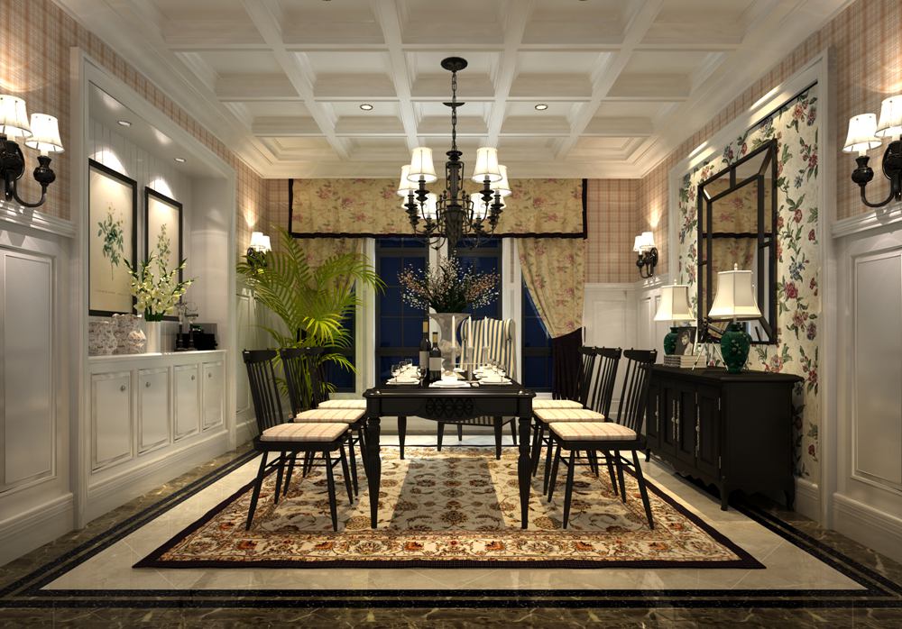 别墅 英伦风 田园 时尚 复古 典雅 欧式 80后 餐厅图片来自唯美装饰在纳帕溪谷 时尚英伦风眼前一亮的分享