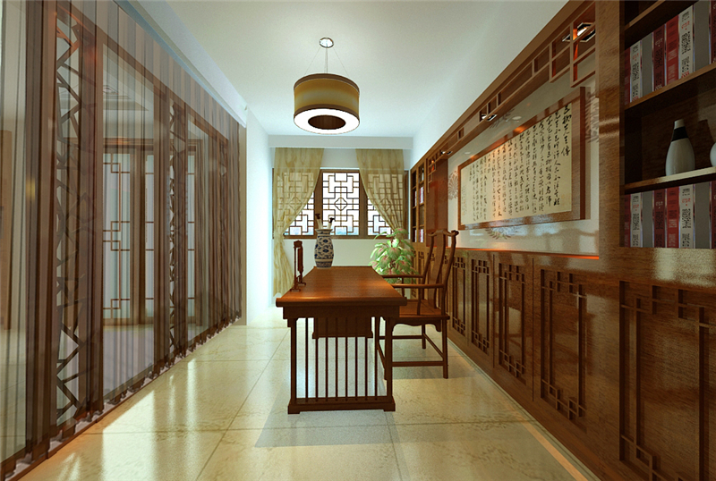 新中式风格 三居 餐厅图片来自成都金煌装饰在163平米新中式风格的分享