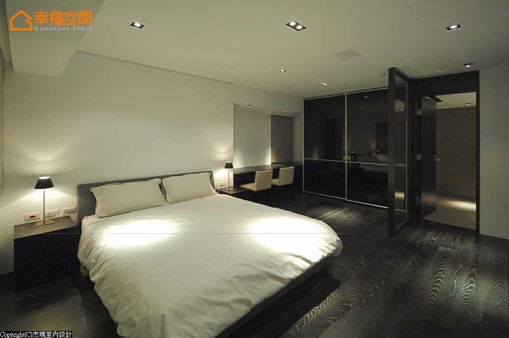loft 简约 现代 白领 美式 二居 卧室图片来自幸福空间在悬浮收纳 创造132m²利落视觉的分享