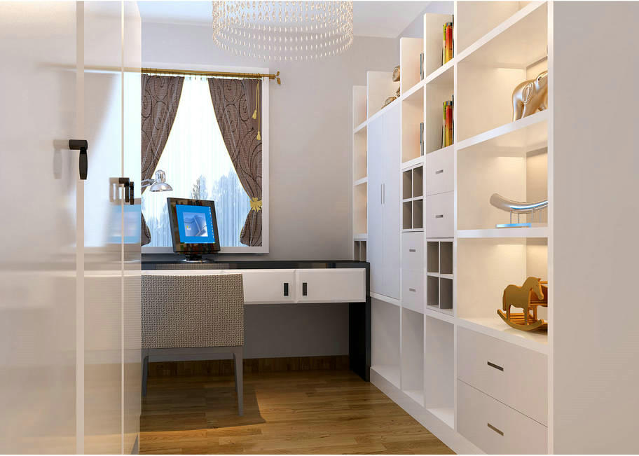 简约 二居 白领 书房图片来自实创装饰上海公司在80平两居室简约风格装修的分享