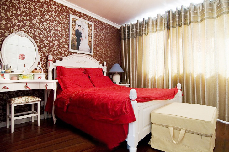 简约 二居 80后 卧室图片来自今朝装饰小闫在温馨现代简约万柳园的分享