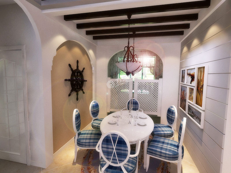 二居 白领 80后 小资 地中海 餐厅图片来自阳光力天装饰梦想家更爱家在中国铁建国际城2室2厅地中海89㎡的分享