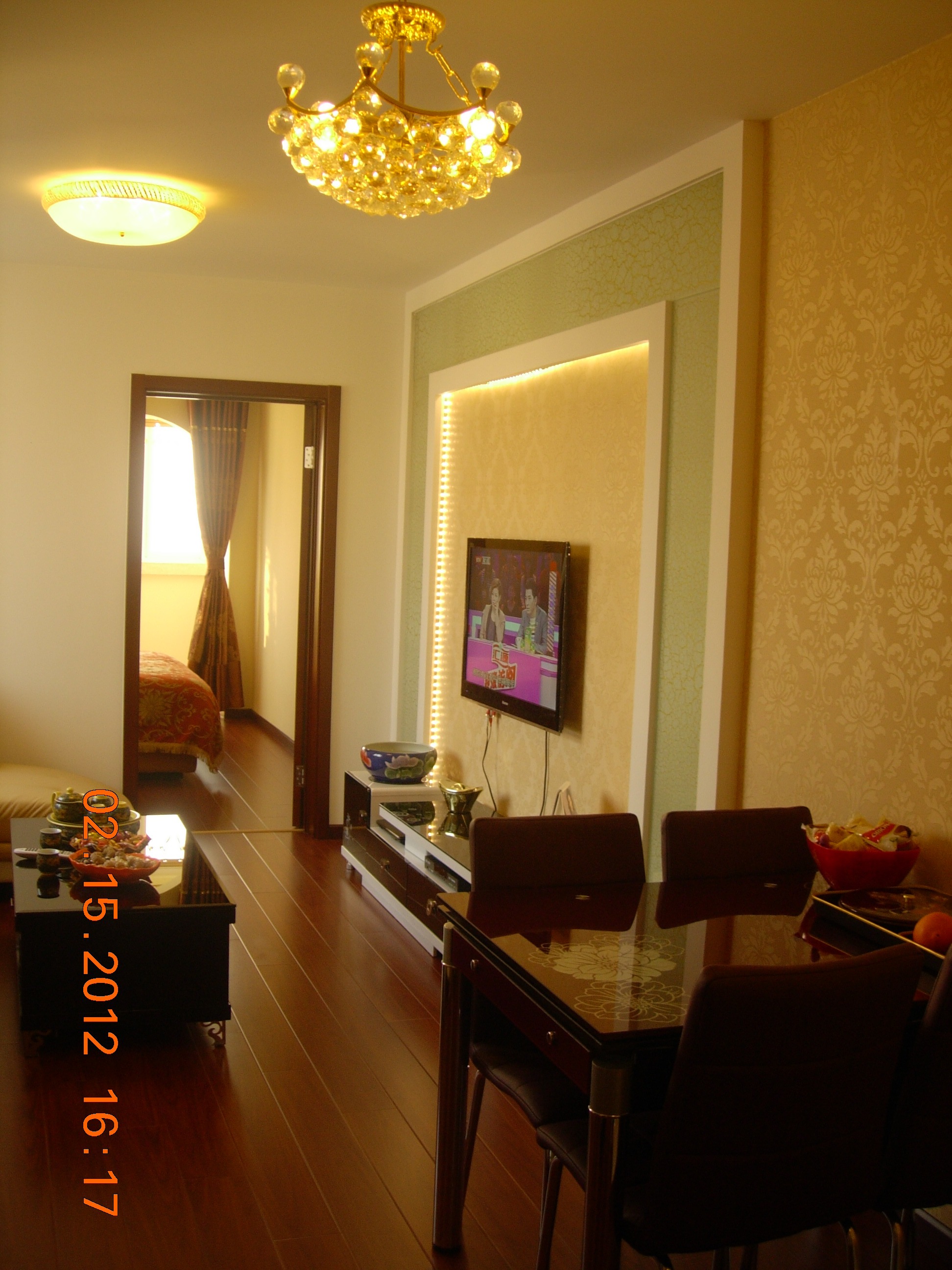 客厅图片来自今朝装饰小徐在翠城小区  现代中式风格的分享