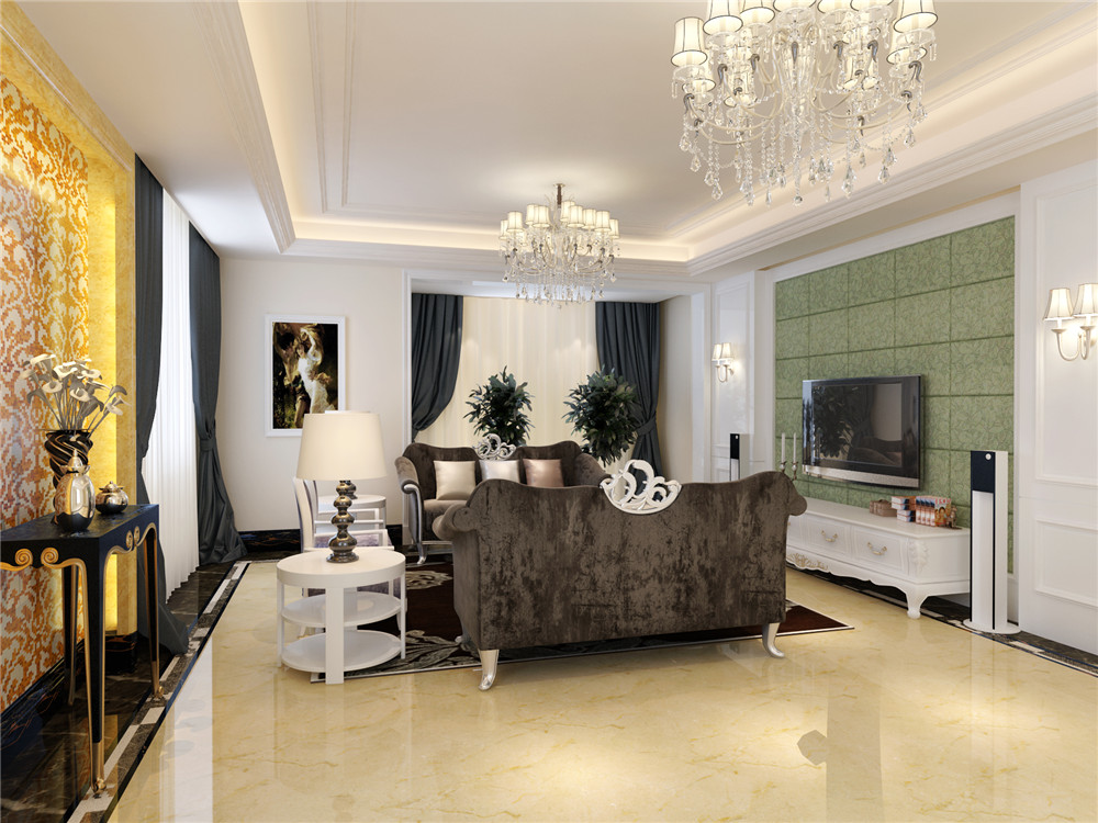 欧式 三居 白领 客厅图片来自实创装饰完美家装在高贵华丽打造平谷小区奢华自建房的分享