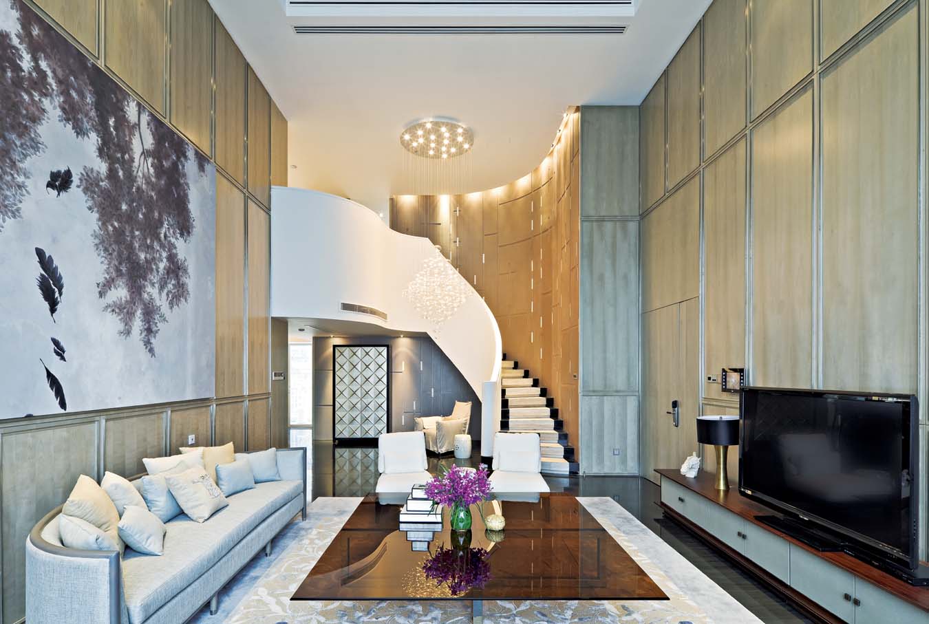 客厅图片来自成都龙发装饰公司在三盛翡俪山别墅 现代风格设计的分享