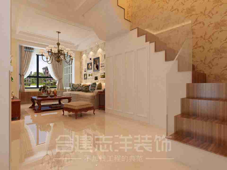 欧式 小资 白领 楼梯图片来自合建装饰王清贤在时代天街85平简欧的分享