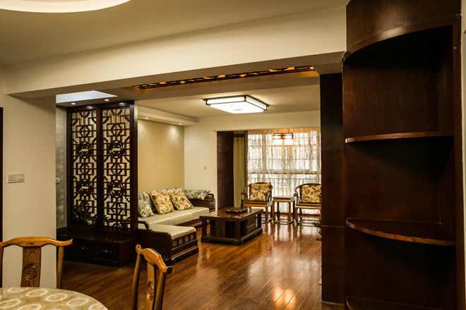 中式风格 三居 整装 客厅图片来自成都金煌装饰在宁静舒适中式风的分享