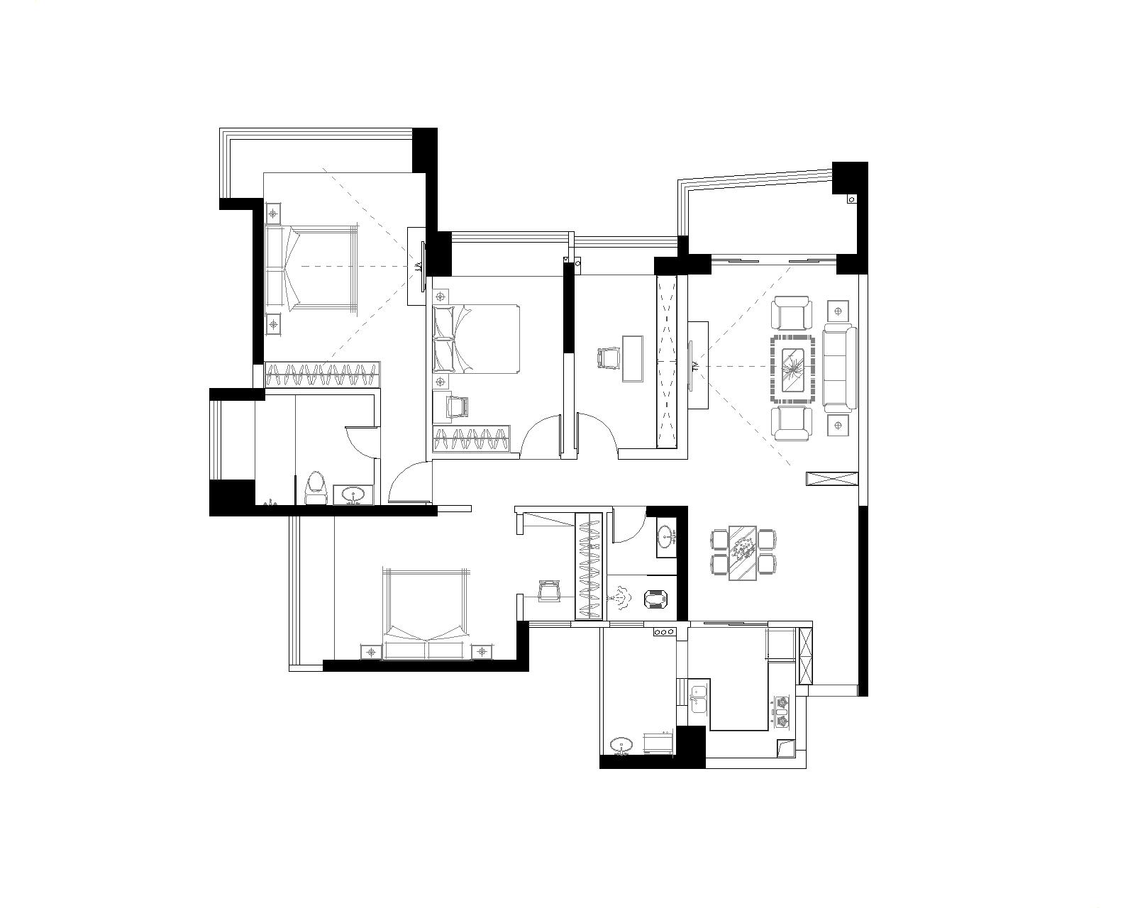 御景名门 简约 欧式 4居 家居 生活 装修 报价 设计 户型图图片来自徐丽娟在简欧风格-140平米-4居室的分享