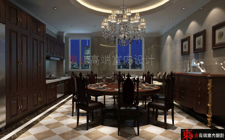 小资 美式 石家庄装修 東合设计 餐厅图片来自東合設計在沙河样板间的分享