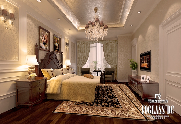 别墅 新古典 客厅 卧室 餐厅 卧室图片来自北京别墅装修案例在新古典风格案例大气展示的分享