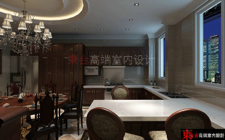 小资 美式 石家庄装修 東合设计 餐厅图片来自東合設計在沙河样板间的分享
